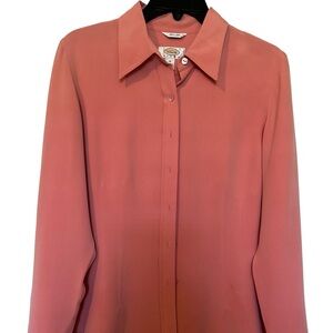 Talbots pure silk button down EUC